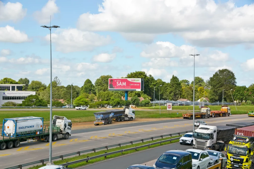 Billboard advertisement showcasing strategic brand placement
