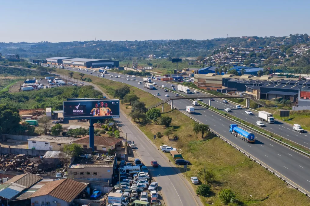 Static billboard advertising site chosen for maximum brand exposure
